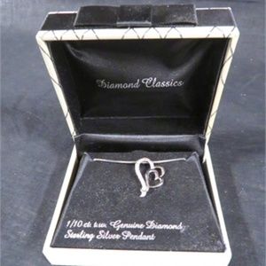 Diamond Classics Sterling  Double Heart Necklace